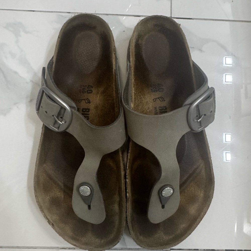 Birkenstock Gray Sandals with Adjustable Buckle